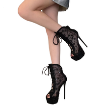 Bottines à talon aiguille éclat nocturne 6.5"