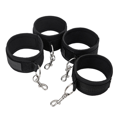 Bed restraint with whip and blindfold