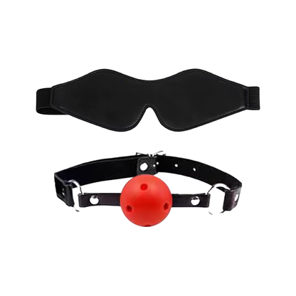 Bed Restraint with whip, blindfold, gag and waterproof sheet