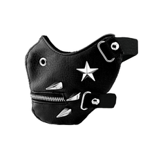 Masque fétiche punk à fermeture éclaire