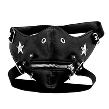 Masque fétiche punk à fermeture éclaire