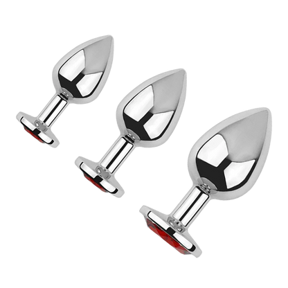 Ensemble de 3 plugs anaux en métal