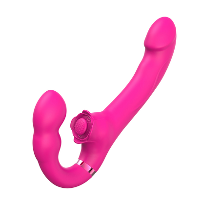 Vibrateur strap-on à triple action Venus