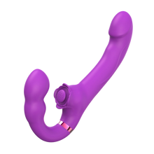 Vibrateur strap-on à triple action Venus