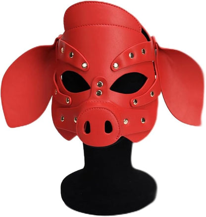 Masque BDSM roleplay en cuirette Him&Her tête de cochon