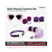 Ensemble roleplay BDSM Him&Her serre tête renard (5 pièces)