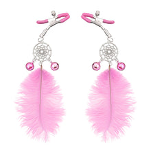 Pinces à mamelons Plumes Roses