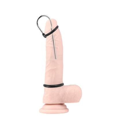 Plug urétral et anneau pénien Tige Lisse avec Anneau Relié