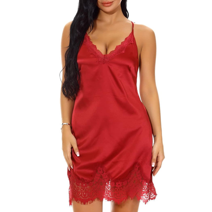 Nuisette séduction satinée et culotte assortie