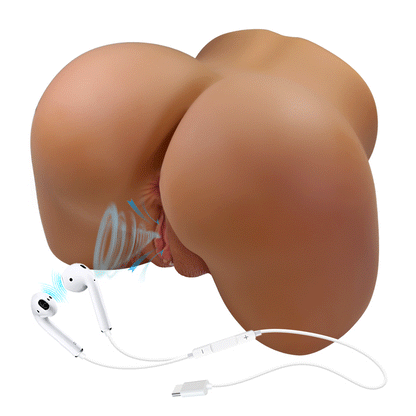 Masturbateur double entrée à suction, vibration et vocalisation Crazy Bull Wendy