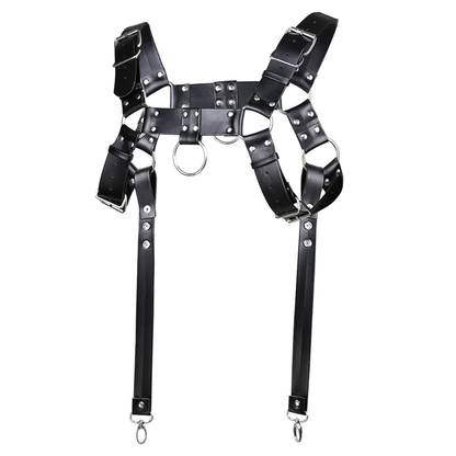 Fetish harness with adjustable straps