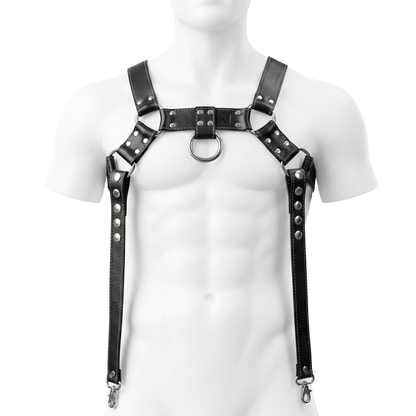 Fetish harness with adjustable straps