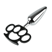 Plug anal effilé en métal poing américain