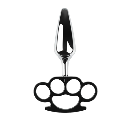 Plug anal effilé en métal poing américain