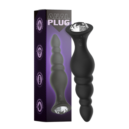 Plug anal vibrant à courbes progressives