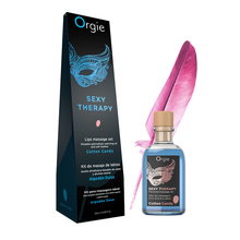 Huile de massage embrassable et plume Orgie Sex Therapy Cotton Candy 100mL