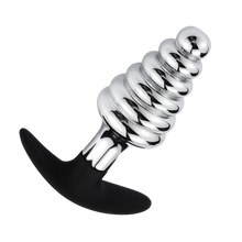 Plug anal nervuré en métal