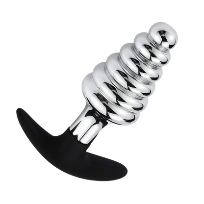 Plug anal nervuré en métal