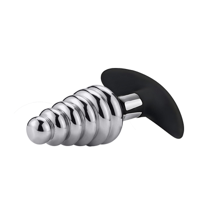 Plug anal nervuré en métal