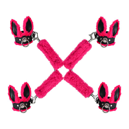 Attaches croisées et menottes Collection Lapin Velour