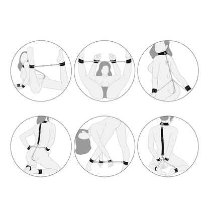 Ensemble de positionnement 6 en 1 avec crochet anal