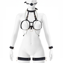 Ensemble BDSM harnais pour poitrine et accessoires