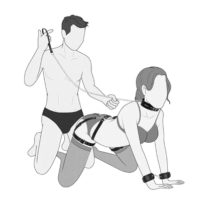 Ensemble de bondage avec laisse
