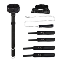 Sangle de positionnement avec restrictions, laisse et bandeau