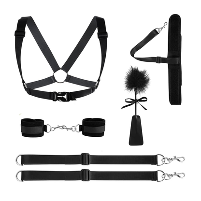 Harnais et sangles de positionnement avec cravache à plume