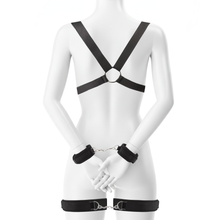 Harnais et sangles avec menottes pour poignets et cuisses