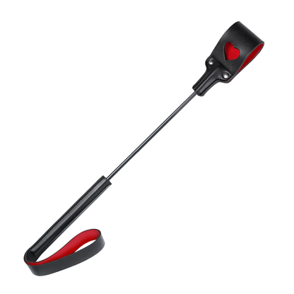 Two-tone riding crop with heart-shaped cutout