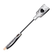 Crocodile-textured riding crop