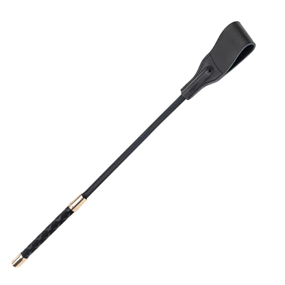 Dominatrix riding crop with metallic accents