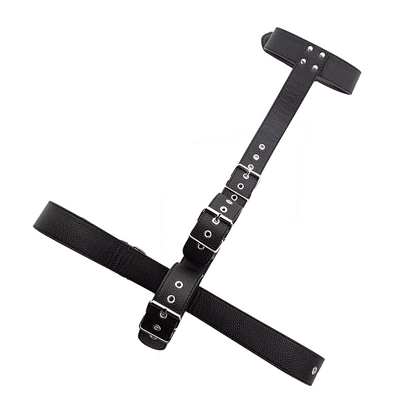Sangle de positionement BDSM à restrictions cou/poignets