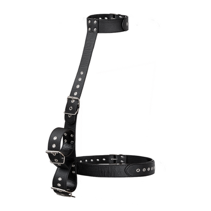 Sangle de positionement BDSM à restrictions cou/poignets