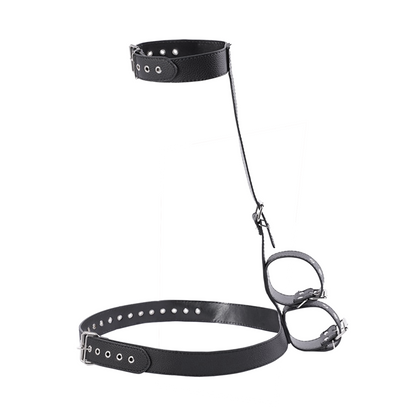 Sangle de positionement BDSM à restrictions cou/poignets