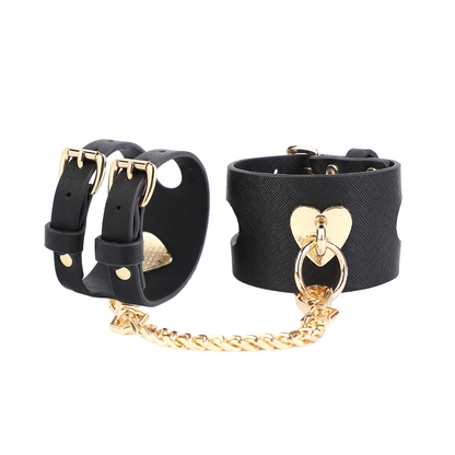 Heart-shaped double-fastening handcuffs