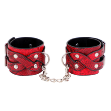 Snake-skin braided handcuffs