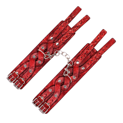 Snake-skin braided handcuffs