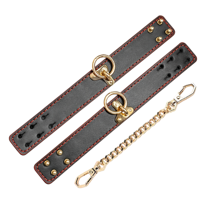 Genuine leather submission handcuffs