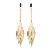 Pinces à mamelons plumes métalliques