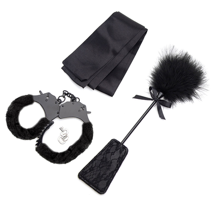 Ensemble menottes bandeau et caresses