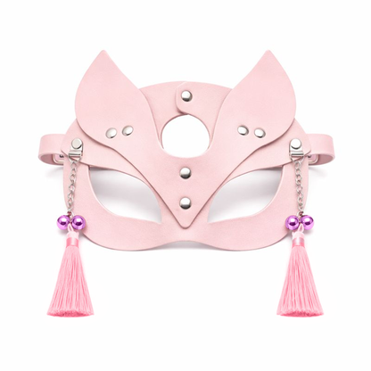 Masque allure féline à chaînes et grelots