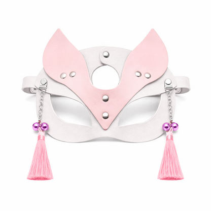 Masque allure féline à chaînes et grelots