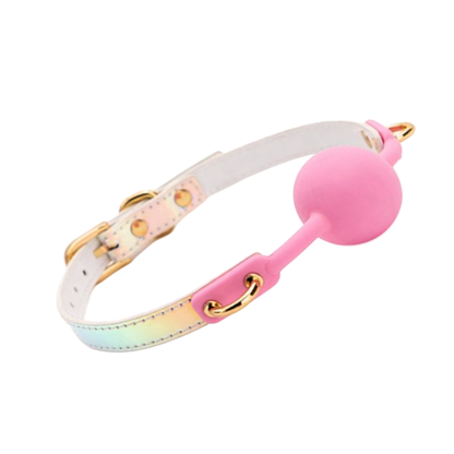 Baîllon à balle en silicone avec attaches