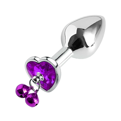 Plug anal métalique coeur de cupidon