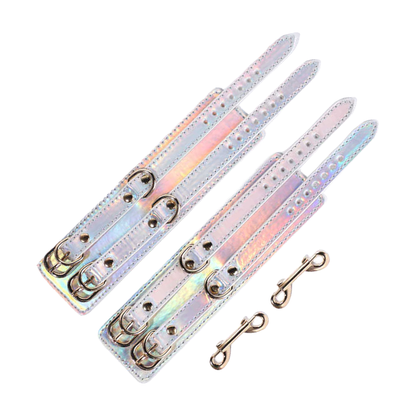 Holographic handcuffs with double attachment