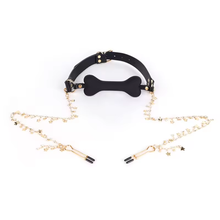 Ensemble baîllon os et pinces à mamelons