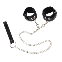 Handcuffs and leash
