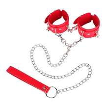Handcuffs with bells and leash